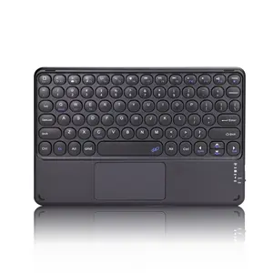 Ricaricabile 78 tasti Ultra sottile portatile in metallo Bt Touchpad Mini tastiera Wireless per Apple Ipad Pro tablet Pc e telefono
