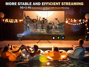 Máy chiếu video mini di động A11 mới nhất, máy chiếu thông minh độ phân giải gốc 1080P HD, hỗ trợ 4K, dành cho rạp chiếu phim gia đình - Product Image 5