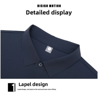 Polo homme à manches courtes personnalisé avec logo, style business décontracté, uni et sans coutures