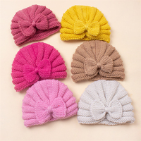 Chapeau en laine pour enfants, bonnet tricoté, chapeau à capuche pour bébé, chapeau noué au crochet pour bébé, accessoires pour enfants d'inspiration indienne, hiver