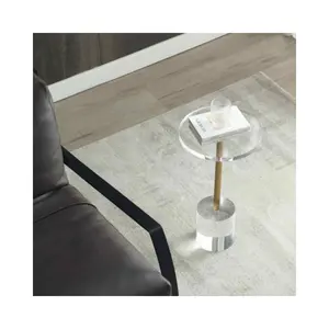 Hot Selling Creative Models Clear Acrylic Table Supplier Home Use Coffee Cake Tea Acrylic Side Table