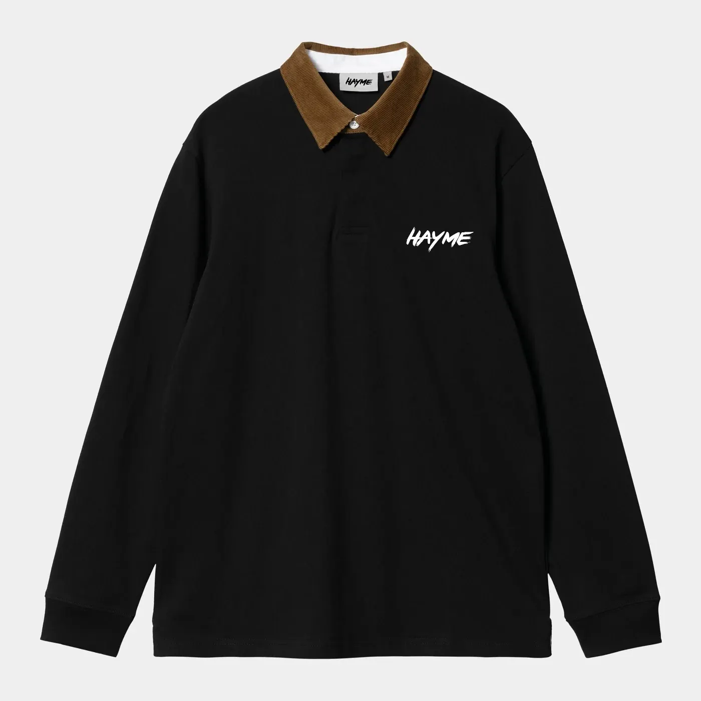 New design corduroy collar long sleeve polo shirt men polo shirts long sleeve shirts