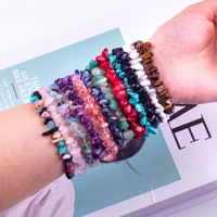 Bracelet en cristal coloré fait à la main avec citrine naturelle, œil de tigre, lapis-lazuli, améthyste, tanzanite verte