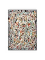 Peinture abstraite Pollock peinte à la main sur toile de lin, grande œuvre d'art moderne sur toile, sans cadre, décoration murale pour chambre à coucher, livraison directe OEM