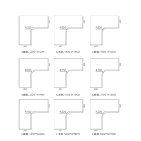 Planche de table en MDF de forme L, épaisseur 18 mm/22 mm/25 mm, sur mesure, écologique, revêtement électrostatique en poudre, pour cuisine et salle de bain