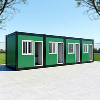 Maison conteneur durable en kit 20 pieds, dortoir préfabriqué pour travailleurs, boutique, hôtel, habitation, résistant au vent, personnalisable, livraison rapide