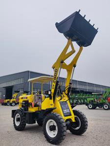 Mini-chargeuse sur pneus compacte à faible coût d'expédition, <span class=keywords><strong>moteur</strong></span> PLC Huade, pneus pneumatiques, capacité de charge de 0,7 tonne, modèle court - Product Image 2