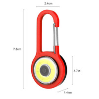 Lampe à clé LED multifonctionnelle, mousqueton extérieur, lampe torche mini COB IP20, interrupteur à pression, portable, pêche nocturne, petite lampe suspendue