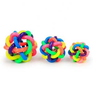 Eco-Friendly <strong>Seven</strong> Colors Rubber Pet Teeth Grinding Bite Resistance Bell Ball for Dogs and <strong>Cats</strong> - Product Image 3