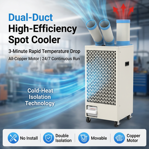 OEM White Metal Body 24 7 Dual Duct Cold Heat Isolation Portable Spot Cooler Industrial Air Conditioner for Workshop Low Investm - Product Image 4