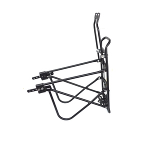 Portapacchi Posteriore Nero Resistente per Bicicletta, Supporto per Bagagli e Borse Laterali - Product Image 4