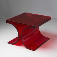 Table basse d'angle de salon en acrylique transparent de haute qualité pour la vente en gros, table à manger ronde
