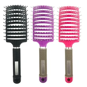 Great Practical Plastic Hair Styling Brush Heat Resistant Large Curved Comb