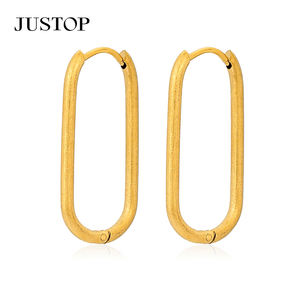 Pendientes de Aro Vintage con Forma de Corazón, Chapados en Oro de 18K, Acero Inoxidable, Impermeables, Hipoalergénicos, Joyería de Moda para Mujer, Venta al Por Mayor - Product Image 6