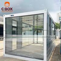 Cbox Maßgefertigtes Luxus-Glas-Fertighaus Mobile Villa Wintergarten Einfache Montage Café Tiny Store Flachpack-Containerhaus