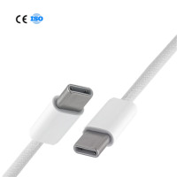 Câble de données Type-C en cuivre pur en nylon pour téléphone portable et ordinateur Chargement super rapide