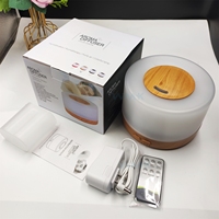Humidificateur d'air ultrasonique portable électrique 500 ml en promotion avec télécommande, veilleuse LED et diffuseur d'arômes, certifié CE et RoHS