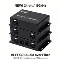 PINWEI Hi-Fi XLR Fiber Üzerinden Ses Aktarımı 1-2 Kanal Gerçek 24bit 192kHz Yüksek Çözünürlüklü Ses XLR Ses Fiber Optik Dönüştürücü 20KM