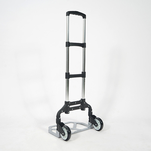 Hitreeファッション折りたたみ式ホイール付きコンパクトポータブル荷物金属製折りたたみ式スーパーマーケットハンドカート折りたたみ式ショッピングトロリー - Product Image 1