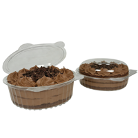 Boîte à gâteau en plastique PET avec logo personnalisé, emballage hermétique pour sucreries, boîte de 5,5 pouces avec couvercle à charnière transparent, boîte ronde pour flan et cheesecake