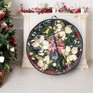 Christmas Wreath <b>Storage</b> Solution <b>Clear</b> Window <b>Bags</b> SpaceSaving - Product Image 2