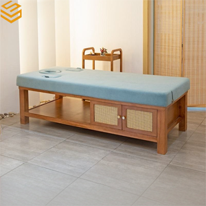 Lit de massage luxueux et confortable Salon de beauté Spa Soins de santé Lit de physiothérapie Éponge à haute densité en bois massif Design moderne - Product Image 2