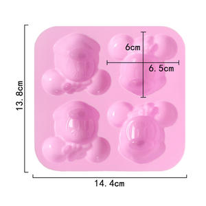 Innie-Molde de silicona con forma de ratón para hacer jabón, herramienta de cocina para hornear queso, vela, 050 4 agujeros - Product Image 2