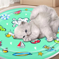Alfombrillas Redondas para Mascotas con Diseño de Dibujos Animados, Modernas, Resistentes al Desgaste, Impermeables, Fáciles de Limpiar, de PVC Grueso, para Invierno