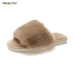 Top qualité femmes <span class=keywords><strong>les</strong></span> <span class=keywords><strong>plus</strong></span> chaudes moelleux pantoufles chaussures chambre <span class=keywords><strong>chaud</strong></span> maison en peluche fourrure moelleux doux pantoufles prix de gros - Product Image 2