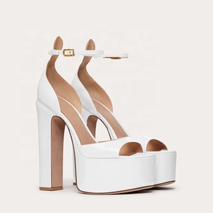 Escarpins d'été à bout ouvert pour femme, en cuir verni, avec bride à la cheville et talon carré, pour adolescentes, grandes tailles 43 - Product Image 3