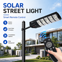 Lampadaire Solaire Écologique 1000W avec Télécommande et Détecteur de Mouvement pour Routes, Villas et Parcs