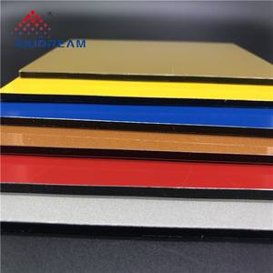 แผ่นอลูมิเนียมคอมโพสิต Alucobond ขนาด 1220x2440/1500x3050 มม. หนา 3 มม./4 มม./5 มม. สีส้ม ทนการกัดกร่อนสูง ซีรีส์ 2000 สำหรับงานตกแต่งผนัง - Product Image 4