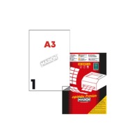 Lot de 10 boîtes de 100 feuilles d'étiquettes adhésives format A4 (papier adhésif) pour imprimantes et usage en entrepôt/bureau