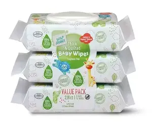 Custom brand soft pure water baby wet wipes disposable non woven kitchen cleaning wipes