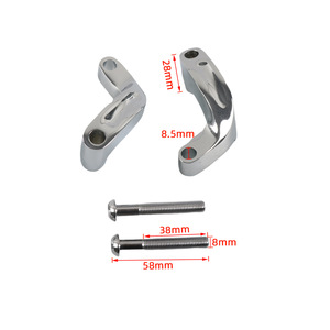 Adaptateur de rétroviseur pour moto Harley Davidson, 28 mm, 8,5 mm, extension en acier inoxydable pour la modification et la mise à niveau des motos de rue - Product Image 1