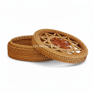 Handmade Natural <b>Rattan</b> <b>Storage</b> <b>Box</b> Woven By Vietnamese Artisans For Home Organization And Sustainable Interior Decor - Product Image 1
