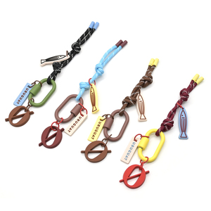 Sangle de poignet en nylon YYX, corde avec grande boucle, anti-perte, porte-clés tressé, pendentif coloré pour sac - Product Image 2