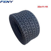 Pneu tubeless 22x10.00-10 pour voiturette de golf/voiture de tourisme/véhicule électrique, pneu tout-terrain robuste de 10 pouces pour VTT/tondeuse à gazon