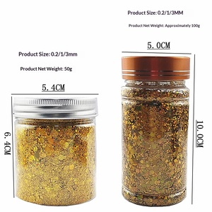 Lentejuelas iridiscentes para decoración <span class=keywords><strong>de</strong></span> uñas, 50g 100g, en botella con tapa <span class=keywords><strong>de</strong></span> aluminio, para maquillaje <span class=keywords><strong>de</strong></span> ojos, cosméticos y resina, transfronterizas - Product Image 2