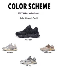 High Quality Sports Running <b>Shoes</b> Pig Eight Leather Mesh Suede Breathable Non-slip Wear-resistant Lightweight Warm <b>Toe</b> - Product Image 4