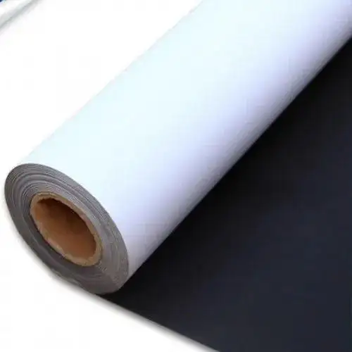 Pvc printable vinyl roll black glue