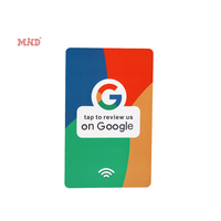 Appuyez pour examiner la carte NFC Logo personnalisé Code QR Business Carte cadeau Google Play Carte d'examen Google RFID programmable pour les médias sociaux