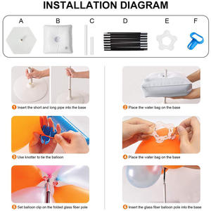 Groothandel Afneembare Trouwproducten Ballon Boogbeugel Basis Outdoor Rvs Dweil Staaf Bruiloft Ballon Deur Plank Set - Product Image 2
