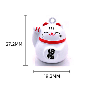 Kupfer glückliche Katze Anhänger <span class=keywords><strong>Cartoon</strong></span> <span class=keywords><strong>Jingle</strong></span> Glocken Glück Katze Ornament Anhänger <span class=keywords><strong>Cartoon</strong></span> Glocke - Product Image 4