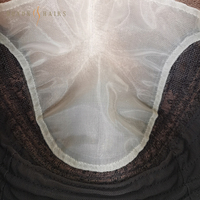 Livraison Rapide Vente en Gros Perruque Juive Brun Foncé Cheveux Humains Raie Libre Dessus en Dentelle Nouveau Design
