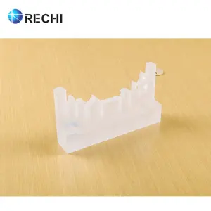 RECHI Custom Matte Clear Acrylic Brand Block Sign Holder With Engraved Acrylic Brand Logo Sign For Global Brand Promotion