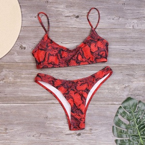 Ruizi Sexy imprimé léopard peau <span class=keywords><strong>de</strong></span> serpent maillots <span class=keywords><strong>de</strong></span> <span class=keywords><strong>bain</strong></span> femmes 2 pièces Bikini femme <span class=keywords><strong>Push</strong></span> <span class=keywords><strong>up</strong></span> sans manches <span class=keywords><strong>maillot</strong></span> <span class=keywords><strong>de</strong></span> <span class=keywords><strong>bain</strong></span> Bikinis femme nager - Product Image 5