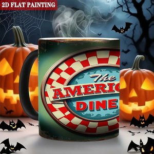 Frosted Black <b>Ceramic</b> <b>Mug</b> 11oz Heat Color Changing Sublimation Cup For Diner Design Printing - Product Image 6