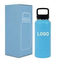 Gobelet isotherme à double paroi en acier inoxydable avec revêtement en poudre, couvercle avec paille, logo personnalisé, cadeau promotionnel d'entreprise, tasse thermos