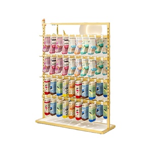 Tùy chỉnh dây kim loại <span class=keywords><strong>Rack</strong></span> hiển thị cho vớ cửa hàng hiển thị cho các phụ kiện vớ cửa hàng - Product Image 3